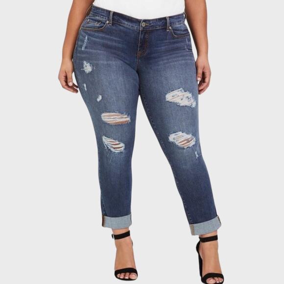 TORRID Boyfriend Jean - Vintage Stretch Dark Wash (Size 20) - Picture 1 of 11